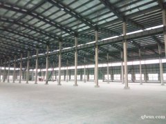 白蒲鎮(zhèn)全新鋼結構廠房，層高15米，10噸行車各種大車可進